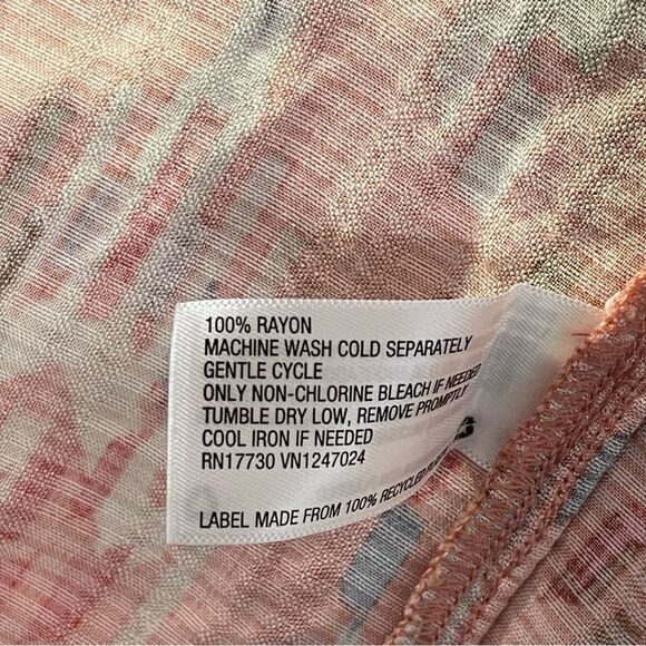 Knox Rose Pink and Coral Patterned Dress Size Medium - Picture 7 of 10